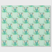 Baby Elephant Neutral Baby Dusche Geschenkpapier (Flach)