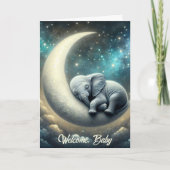 Baby Elephant New Birth Glückwunsch Karte (Vorderseite)