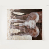 Baby Elephant Niedlicher afrikanischer Elefant mit Wandteppich (Vorderseite (Horizontal))