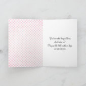 Baby Elephant On Pink Gingham Karte (Innenseite)