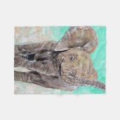 Baby Elephant Painting Fleecedecke (Vorderseite (Horizontal))