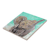 Baby Elephant Painting Fliese (Seite)