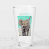 Baby Elephant Painting Glas (Rückseite)