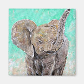 Baby Elephant Painting Magnet (Vorne)