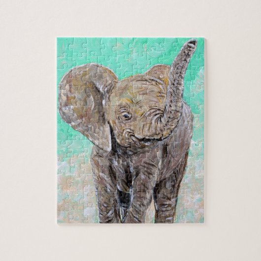 Baby Elephant Painting Puzzle (Vertikal)