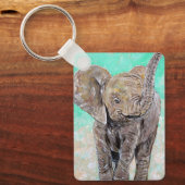 Baby Elephant Painting Schlüsselanhänger (Vorderseite)