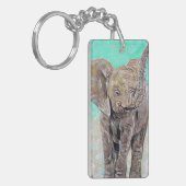 Baby Elephant Painting Schlüsselanhänger (Vorderseite links)