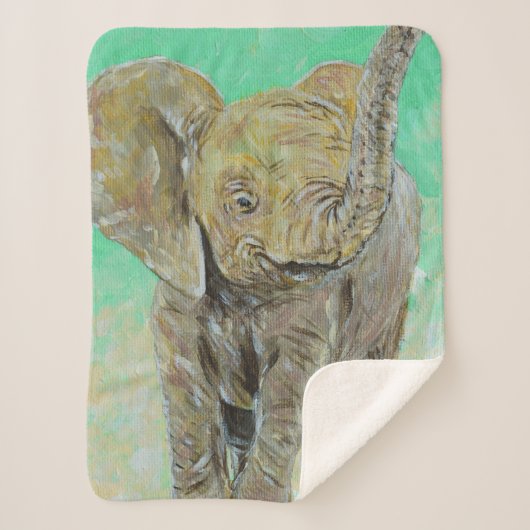 Baby Elephant Painting Sherpadecke (Vorderseite)