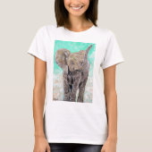 Baby Elephant Painting T-Shirt (Vorderseite)
