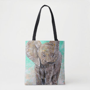 Baby Elephant Painting Tasche