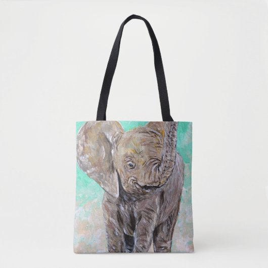 Baby Elephant Painting Tasche (Vorderseite)