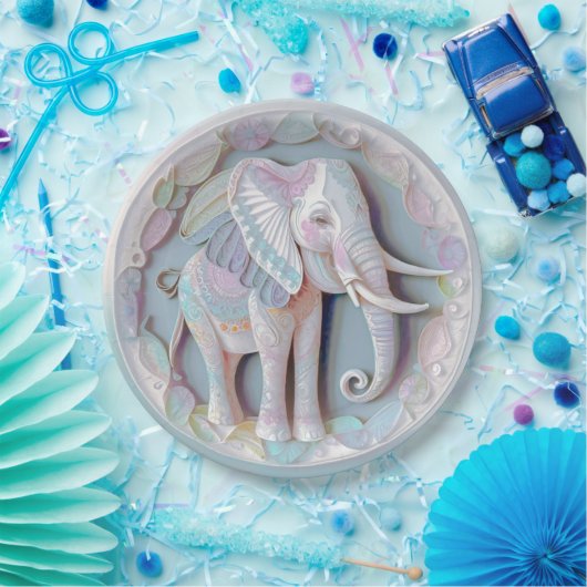 Baby Elephant Pappteller (Party)