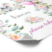 Baby Elephant Peonies, Balloons Favoriten Poster (Ecke)