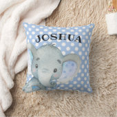 Baby Elephant Personalisierten Niedlichen Polka Do Kissen (Decke)