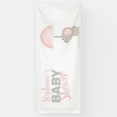Baby Elephant Pink Baby Dusche Banner (Vertikal)