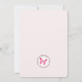 Baby Elephant Pink Baby Dusche Einladung (Rückseite)