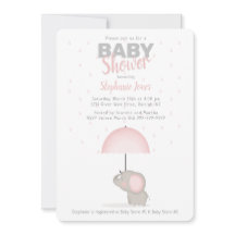 Baby Elephant Pink Baby Dusche