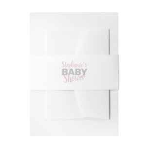 Baby Elephant Pink Baby Dusche Einladungsbanderole