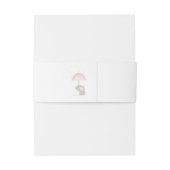 Baby Elephant Pink Baby Dusche Einladungsbanderole (Rückseitenbeispiel)