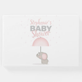 Baby Elephant Pink Baby Dusche Gästebuch