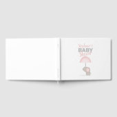Baby Elephant Pink Baby Dusche Gästebuch (Voll)