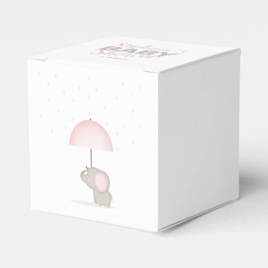 Baby Elephant Pink Baby Dusche Geschenkschachtel (Vorderseite)