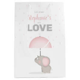 Baby Elephant Pink Baby Dusche Mittlere Geschenktüte