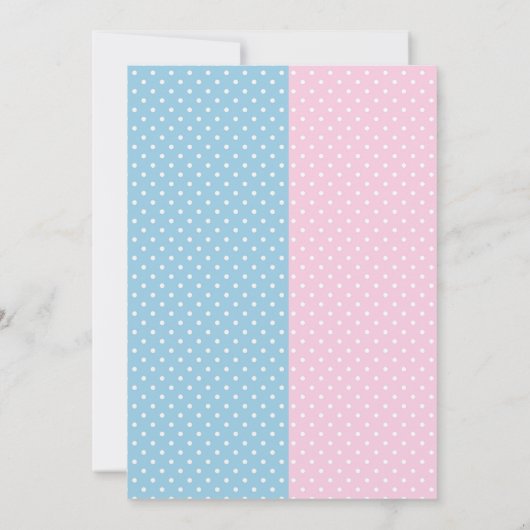 Baby Elephant Pink Blue Gender Reveal Party Einladung (Rückseite)