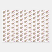 Baby Elephant pink & violet balloon Set x3 Geschenkpapier Set (Vorderseite 3)