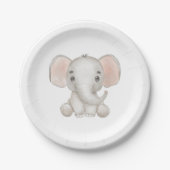 Baby Elephant Plate Pappteller (Vorderseite)