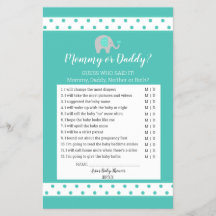 Baby Elephant Polka Dots Mommy oder Daddy Game