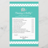 Baby Elephant Polka Dots Mummy oder Daddy Game Flyer (Vorne)