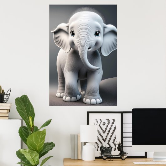 Baby Elephant Poster (Heimbüro)