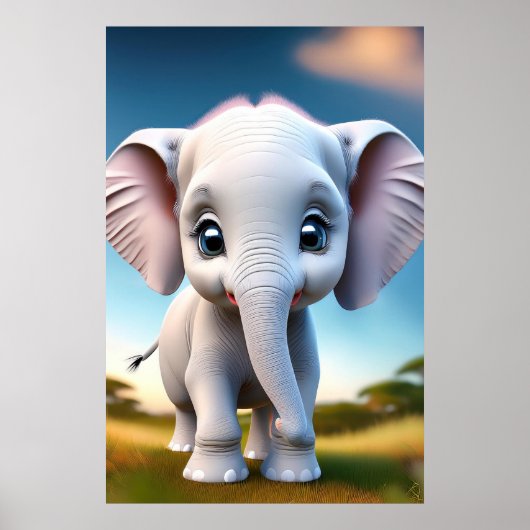 Baby Elephant Poster (Vorne)