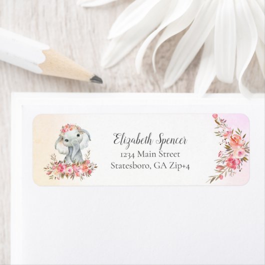 Baby Elephant Rücksendeadresse (Insitu)