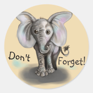 Baby Elephant Runder Aufkleber