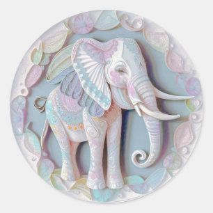 Baby Elephant Runder Aufkleber