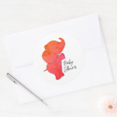 Baby Elephant Runder Aufkleber (Umschlag)