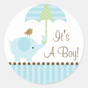 Baby Elephant Schirm Es ist ein Boy Sticker