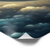 Baby Elephant schläft auf dem Halbmond Poster (Ecke)