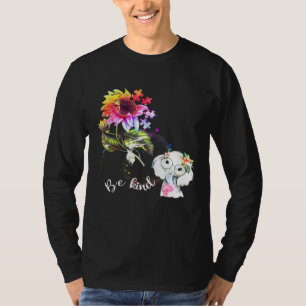 Baby Elephant sei nett farbenfroh Sonnenblumenauti T-Shirt