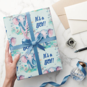 Baby Elephant seine Babydusche Geschenkpapier