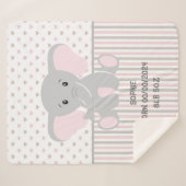Baby Elephant Sherpa Blanket Sherpadecke (Vorderseite (Horizontal))