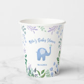 Baby Elephant Song Bird Baby Dusche Pappbecher (Rückseite)
