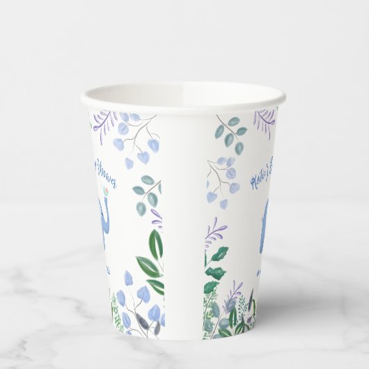 Baby Elephant Song Bird Baby Dusche Pappbecher (Links)