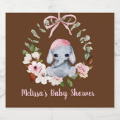 Baby Elephant Sparkling Weinetikett Schaumweinetikett (Einzelnes Label)