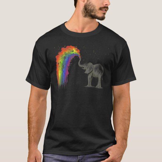 Baby Elephant Spray Rainbow T-Shirt (Vorderseite)