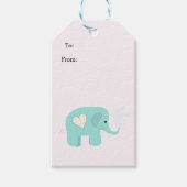 Baby Elephant Spray Water Geschenkanhänger (Vorderseite)