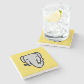 Baby Elephant Steinuntersetzer (Seitenansicht)