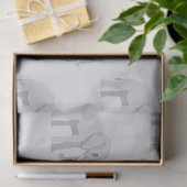 Baby Elephant & Sunset Lake Whimsical Tissue Paper Seidenpapier (Geschenk)